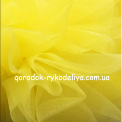 Фатин ширина 3м, колір ЖОВТИЙ
