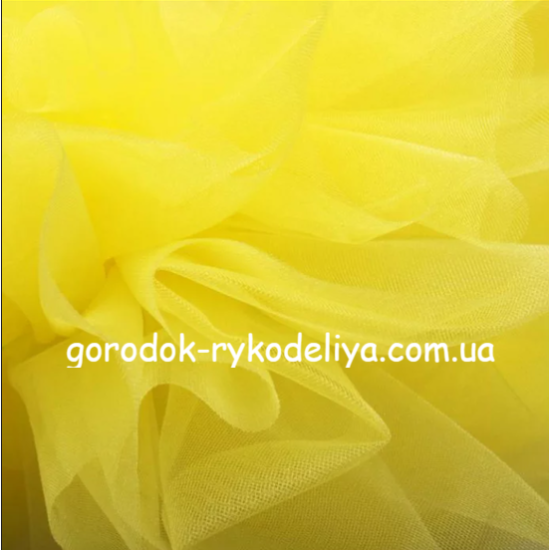 Фатин ширина 3м, колір ЖОВТИЙ