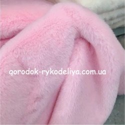 Хутро кролика 25*30см , колір рожевий