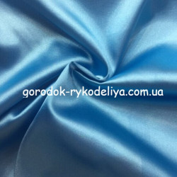 Тканина атлас , 50*50см, колір голубий