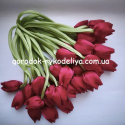 Тюльпани на стрічці , бордо
