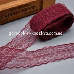 Мереживо "Доріжка" , колір БОРДО