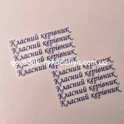 Термонадпис Класний керівник