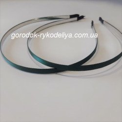Обруч метал+атлас , колІр СМАРАГДОВИЙ
