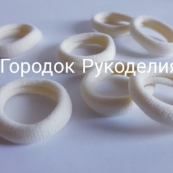 Резинка мікрофібра, 3,7 см , 75 шт колір МОЛОЧНИЙ