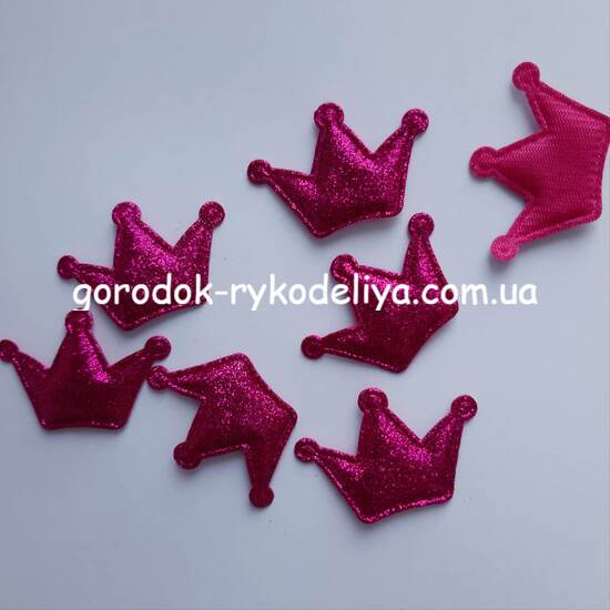 Патч " Коронка Глітер " , колір МАЛИНА