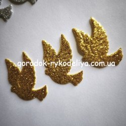 Вирубка голуб 30*50мм , золото