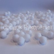 Помпон VIP велюр 1см , колір БІЛИЙ