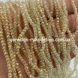  Намистини Рондель 2мм 165-175шт , колір ваніль прозора