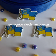 Кабошон укр.  ПРАПОР ЖОВТИЙ+ГОЛУБИЙ