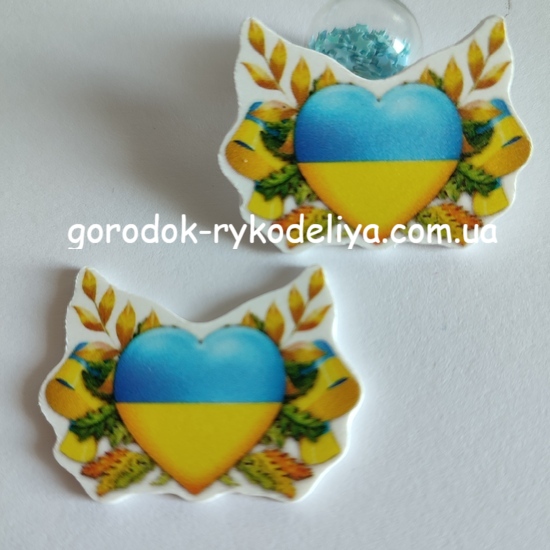 Кабошон укр. Серде з гілочками