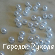 Перлина 6мм, колір БІЛИЙ