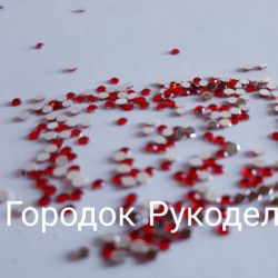 Стрази 2мм ,100шт, колір ЧЕРВОНИЙ