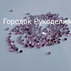 Стрази 2мм ,100шт, колір РОЖЕВИЙ