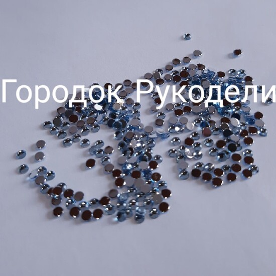 Стрази 2мм ,100шт, колір ГОЛУБИЙ