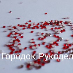 Стрази 2мм ,100шт, колір ЧЕРВОНИЙ