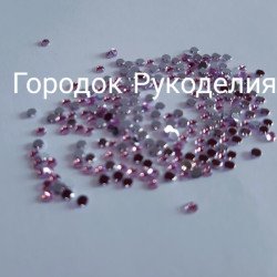 Стрази 2мм ,100шт, колір РОЖЕВИЙ