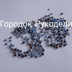 Стрази 2мм ,100шт, колір ГОЛУБИЙ