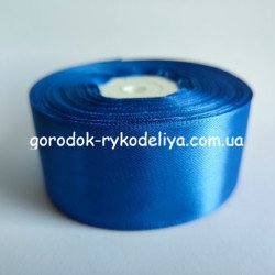 Стрічка атласна 4см ,колір СИНІЙ