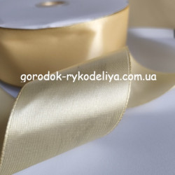 Стрічка атласна 5 см,20м колір ШАМПАНЬ