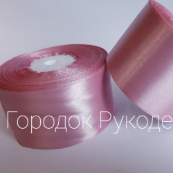 Стрічка атласна 5 см,20м колір ПИЛЬНА ТРОЯНДА