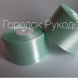 Стрічка атласна 5 см, колір ТИФАНІ