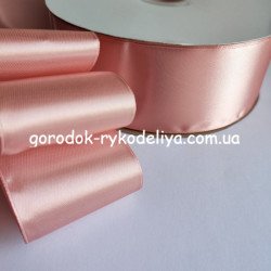 Стрічка атласна 5 см,20м колір ПУДРА
