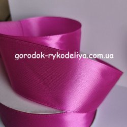 Стрічка атласна 5 см,20м колір РОЖЕВИЙ