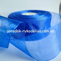 Органза 4см, колір СИНІЙ