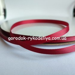 репсова стрічка 0,6см , 10м , колір БОРДО