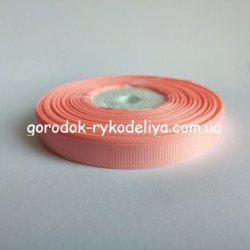 репсова стрічка 0,9см , колір тепло-рожевий