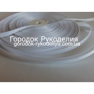 репсова стрічка 0,9см , колір БІЛИЙ