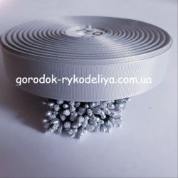 Стрічка репсова 2,5см, колір СІРИЙ