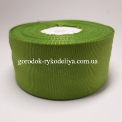 Стрічка репсова 4см, колір ОЛИВА