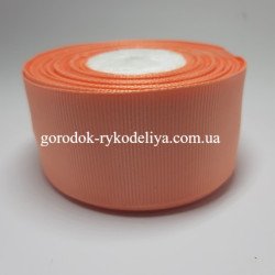 Стрічка репсова 4см,20м колір ПЕРСИК