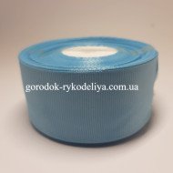 Стрічка репсова 4см, колір ГОЛУБИЙ