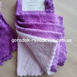 Серветки кухонні 30*30см , 5шт, колір бузок