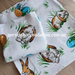 Рушник Великодній , льон 75*35см, зайці
