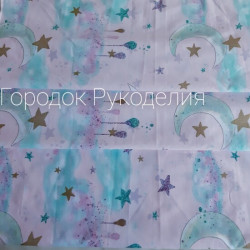 Тканина польська , ширина 50см, "Зірочка глітер"