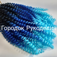 Волосся "Ямайські кучері" колір чорний-синій-голубий