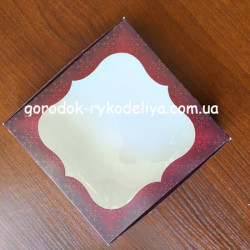 Коробочка 15*15*3 ,бордо іграшки