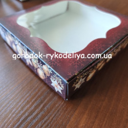 Коробочка 15*15*3 ,бордо іграшки