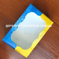 Коробочка 10*15*3 ,жовто-голуба