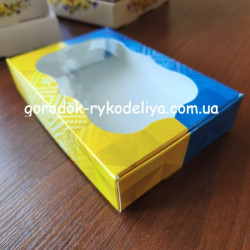 Коробочка 10*15*3 ,жовто-голуба