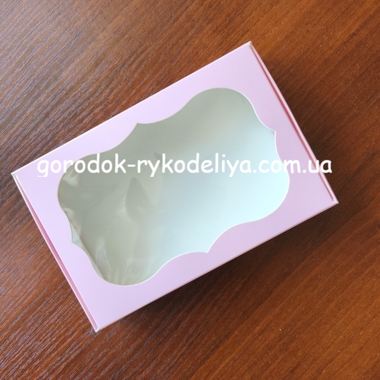 Коробочка 10*15*3 ,рожеве вікно