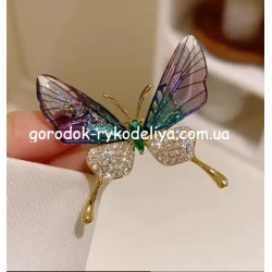 Брошка метелик кольоровий