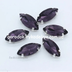 Камінь в цапах 7*15мм , колір VIOLET