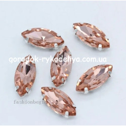 Камінь в цапах 7*15мм , колір PEACH